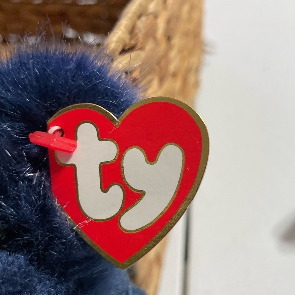 Ty Attic Treasures Orion Blue Bear – Vintage 1993 – With Tags Collectible Plush - Picture 7 of 14